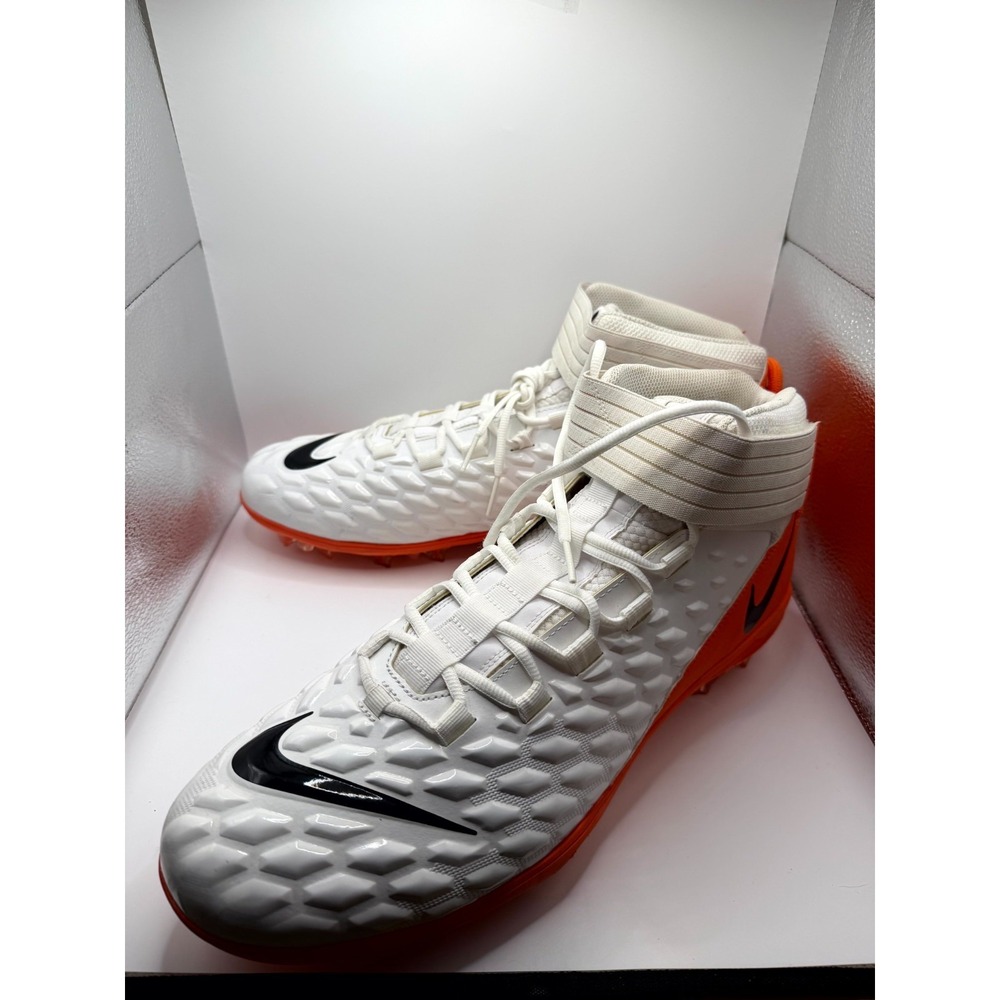 Nike Force Savage Pro 2‎ BV3969-108 Mens 18 White Orange Black Football Cleats